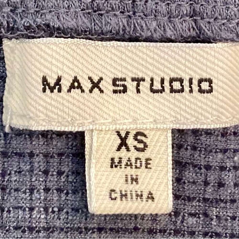 Max Studio Gray Knit Ruffle Tie Neck Dress Size XS Oversized - Picture 10 of 12